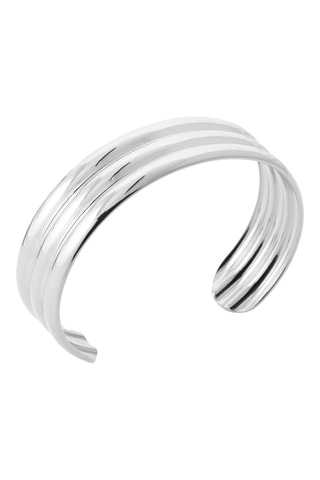 Pulseira rígida aberta - Prateado