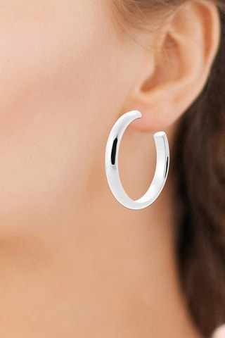 Halve Creolen - Zilverkleurig