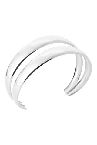 Pulseira rígida aberta - Prateado