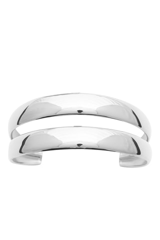 Pulseira rígida aberta - Prateado