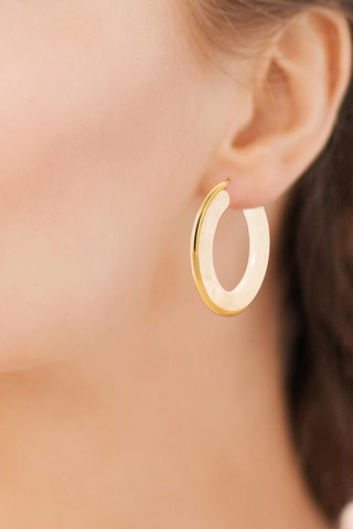 Argolas - Dourado e branco