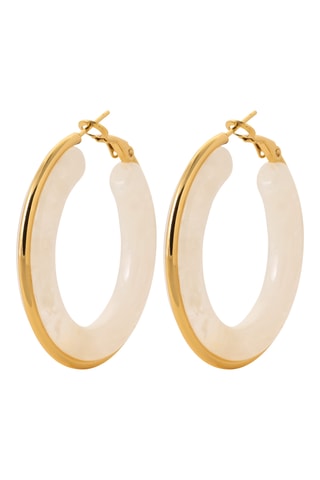 Argolas - Dourado e branco