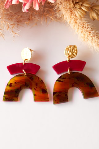 Boucles d'oreilles Olivia - Rouge