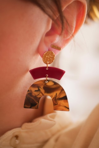 Boucles d'oreilles Olivia - Rouge