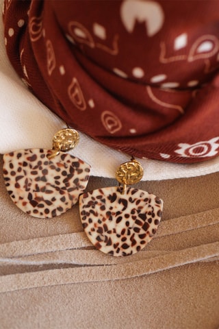 Boucles d'oreilles Tal - Marron