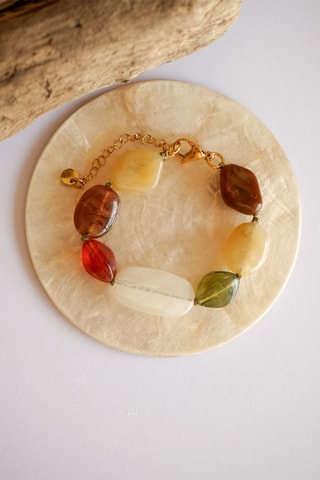 Bracelet Telma - Marron et blanc