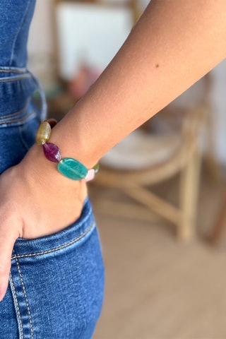 Bracelet Telma - Jaune et marron