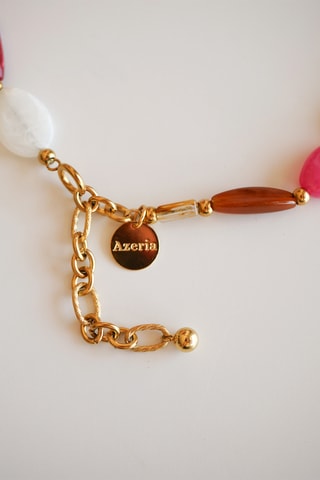 Collier Inès - Vert et bordeaux