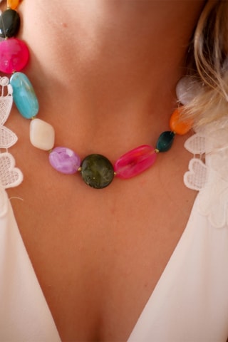 Collier Telma - Jaune et bleu