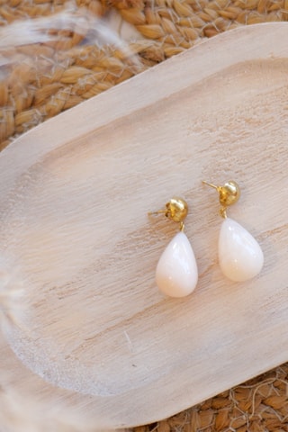 Boucles d'oreilles Alis - Ecru