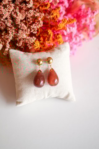Boucles d'oreilles Alis - Marron