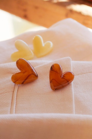 Boucles d'oreilles Cora - Marron