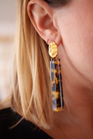 Boucles d'oreilles Evie - Marron