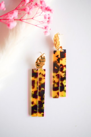 Boucles d'oreilles Evie - Marron