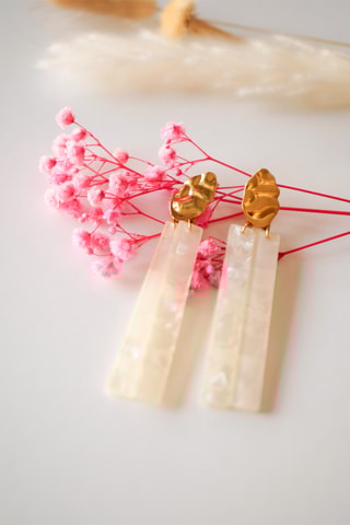 Boucles d'oreilles Evie - Blanc