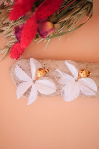Boucles d'oreilles Gloria - Blanc