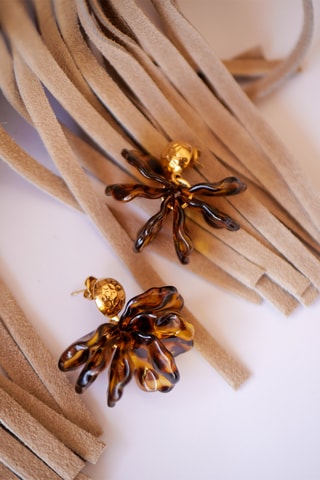 Boucles d'oreilles Gloria - Marron