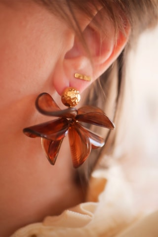 Boucles d'oreilles Gloria - Marron