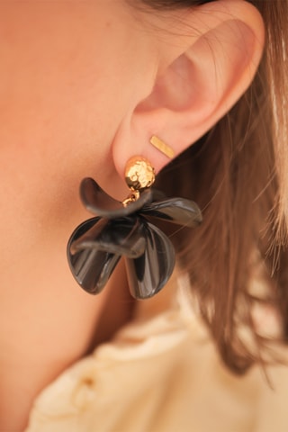 Boucles d'oreilles Gloria - Noir