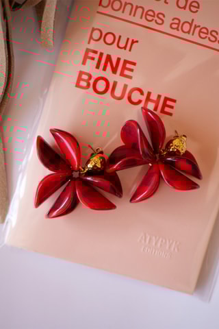 Boucles d'oreilles Gloria - Rouge
