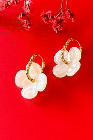 Créoles Isia - Ecru