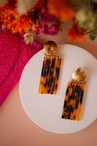 Boucles d'oreilles Janis - Marron