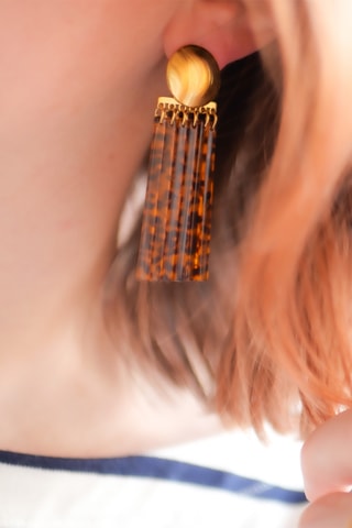 Boucles d'oreilles Janis - Marron