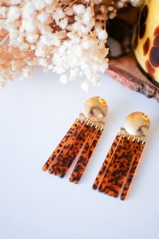 Boucles d'oreilles Janis - Marron