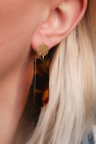 Boucles d'oreilles Lia - Marron