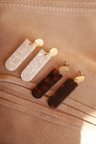 Boucles d'oreilles Lia - Ecru