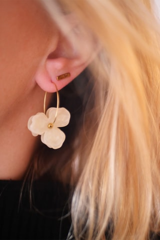 Créoles Lina - Ecru