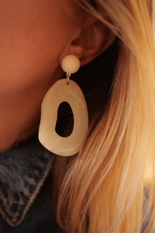 Boucles d'oreilles Luz - Ecru