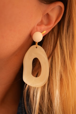Boucles d'oreilles Luz - Ecru