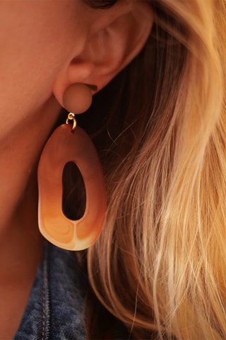 Boucles d'oreilles Luz - Marron