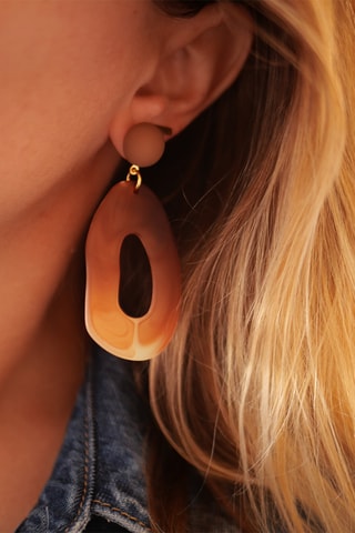 Boucles d'oreilles Luz - Marron