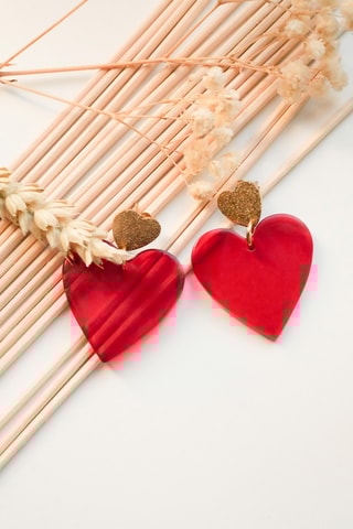 Boucles d'oreilles Maé - Rouge