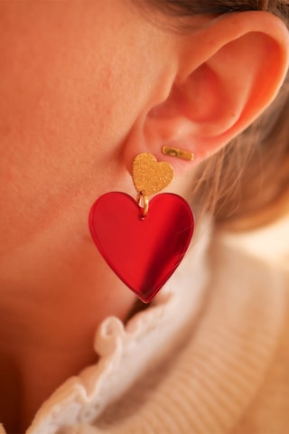 Boucles d'oreilles Maé - Rouge