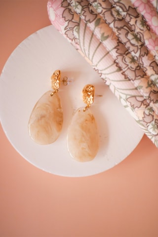 Boucles d'oreilles Marla - Ecru