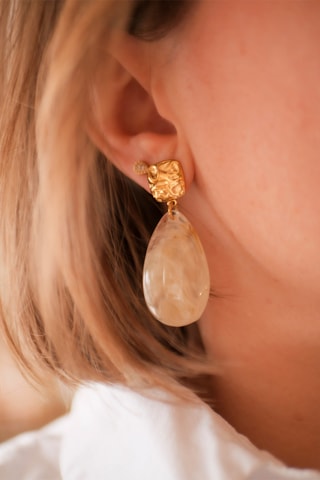 Boucles d'oreilles Marla - Ecru