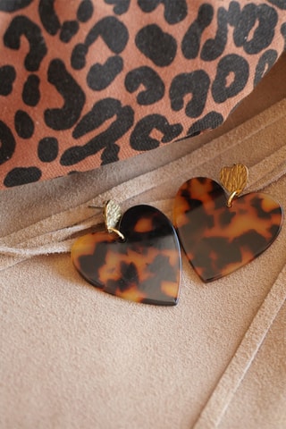 Boucles d'oreilles Maxi - Marron