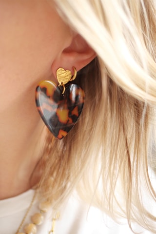 Boucles d'oreilles Maxi - Marron