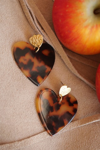 Boucles d'oreilles Maxi - Marron