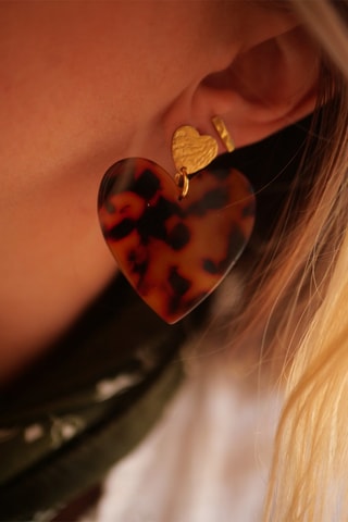 Boucles d'oreilles Maxi - Marron