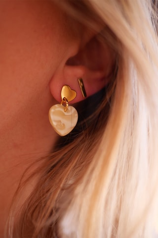 Boucles d'oreilles Mini-Maé - Beige