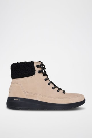 Bottines fourrées en cuir Glacial Ultra - Beige