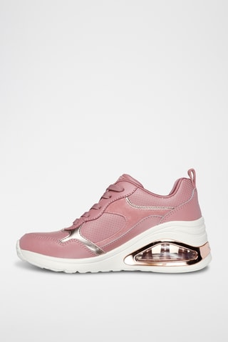 Baskets compensées en cuir Starlet - Rose