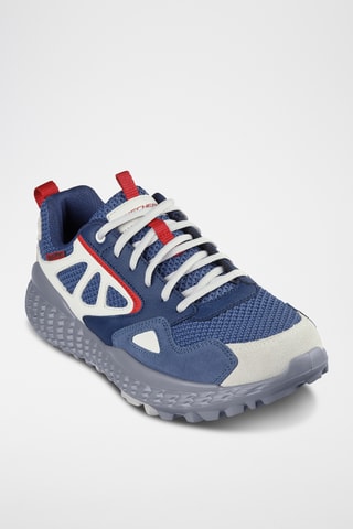 Baskets en cuir Skechers Monster - Bleu marine et rouge
