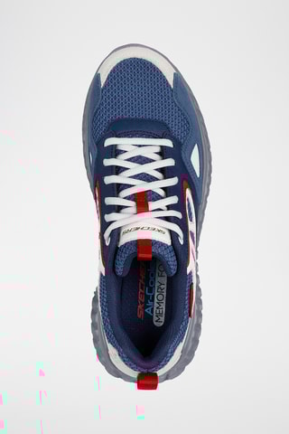 Baskets en cuir Skechers Monster - Bleu marine et rouge
