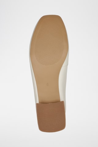 Mocassins à talons Block Party - Ecru