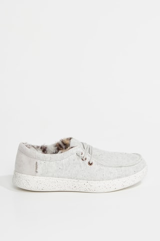 Tennis fourrées Skip Cute - Ecru chiné